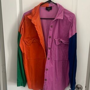 Vici Colorblock Jacket - Pink, Orange, Green, Blue